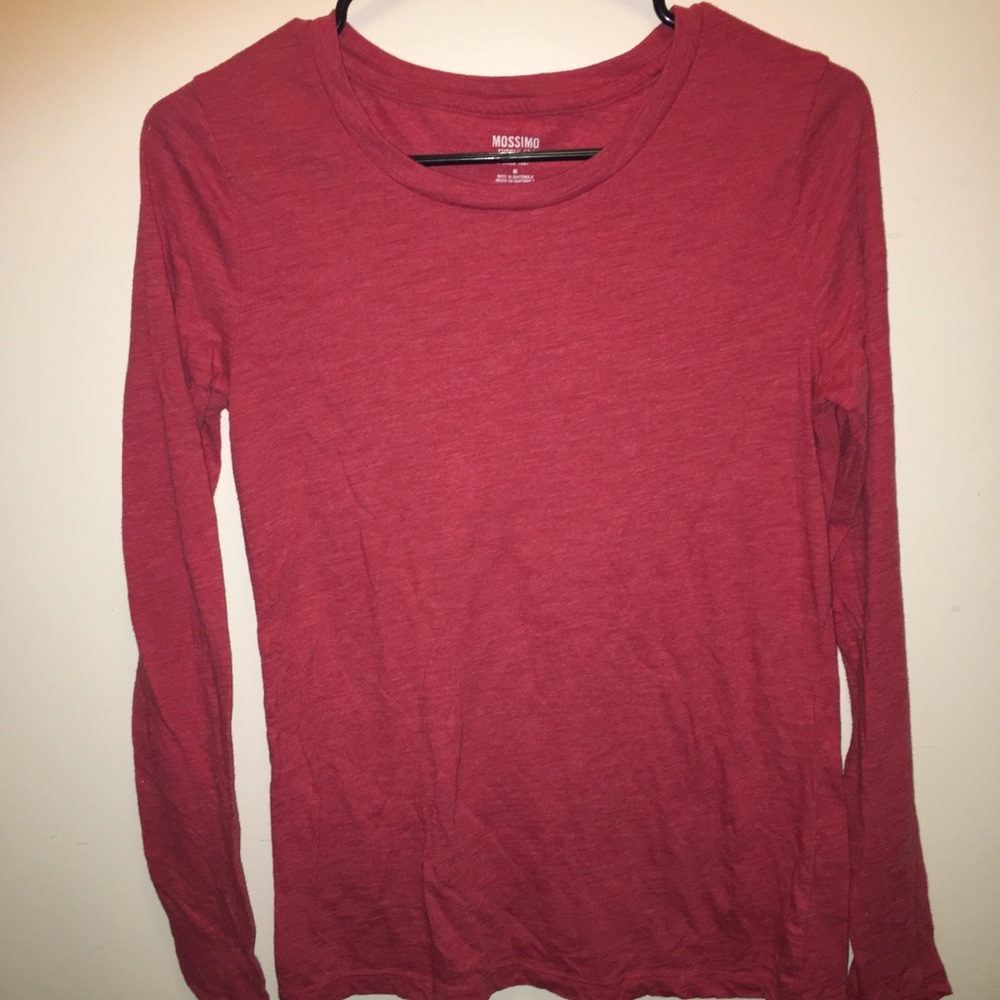 Red long sleeve top